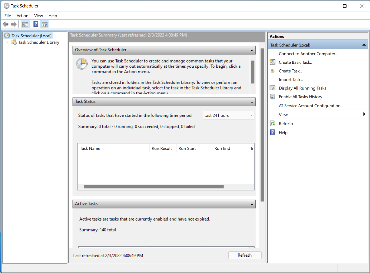 windows task scheduler