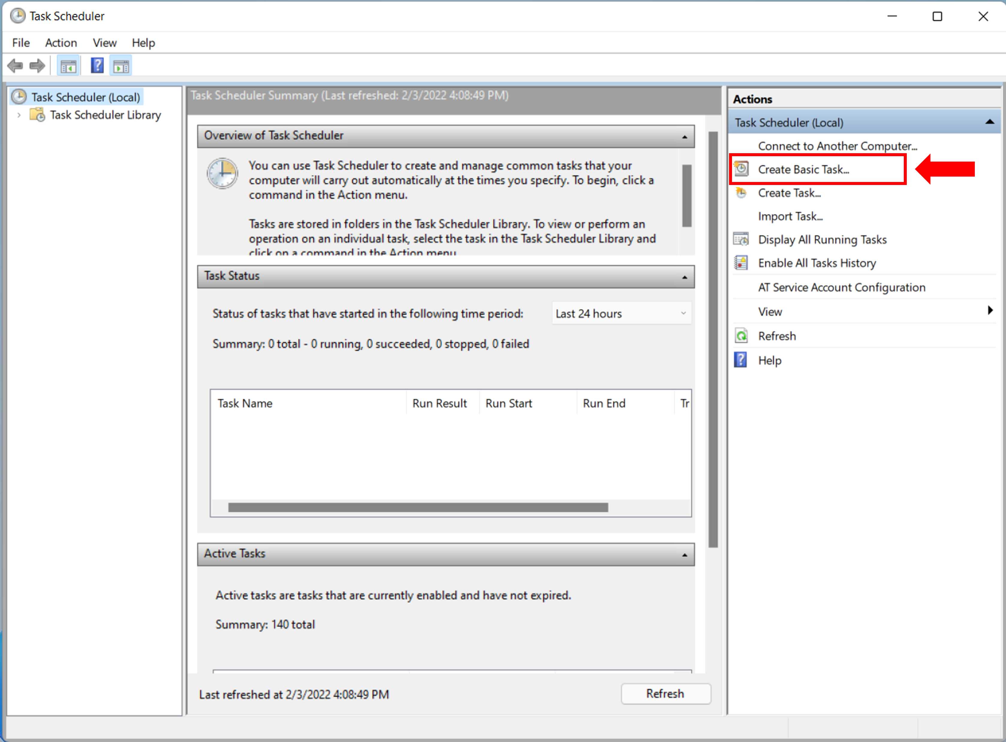 windows task scheduler